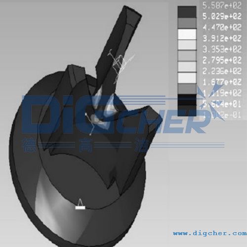 排液閥芯的應力云圖